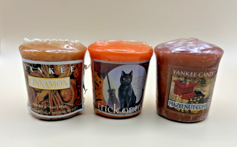 Yankee Candle Fall Scents Votives: Cinnamon Hazelnut Coffee & HTF Trick or Treat